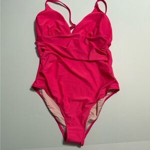 Cupshe Bright Pink One Piece Bathing Suit